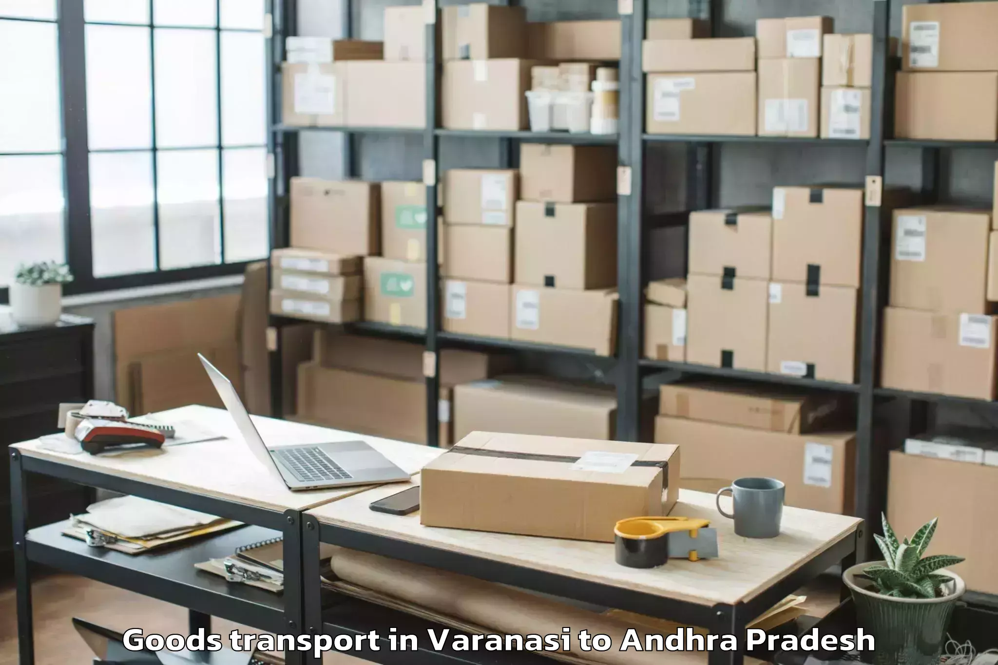 Quality Varanasi to Vajrapukothuru Goods Transport